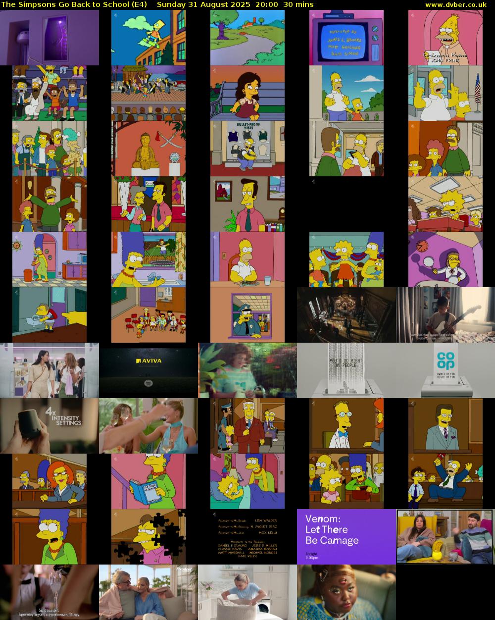 The Simpsons Go Back to School (E4) Sunday 31 August 2025 20:00 - 20:30