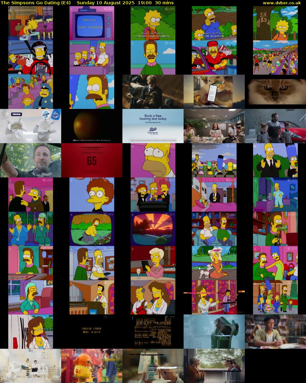 The Simpsons Go Dating (E4) Sunday 10 August 2025 19:00 - 19:30