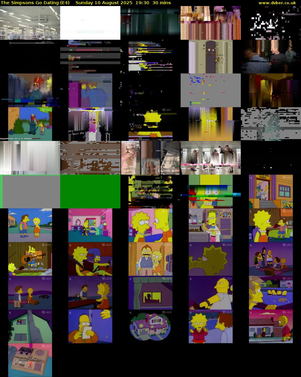 The Simpsons Go Dating (E4) Sunday 10 August 2025 19:30 - 20:00