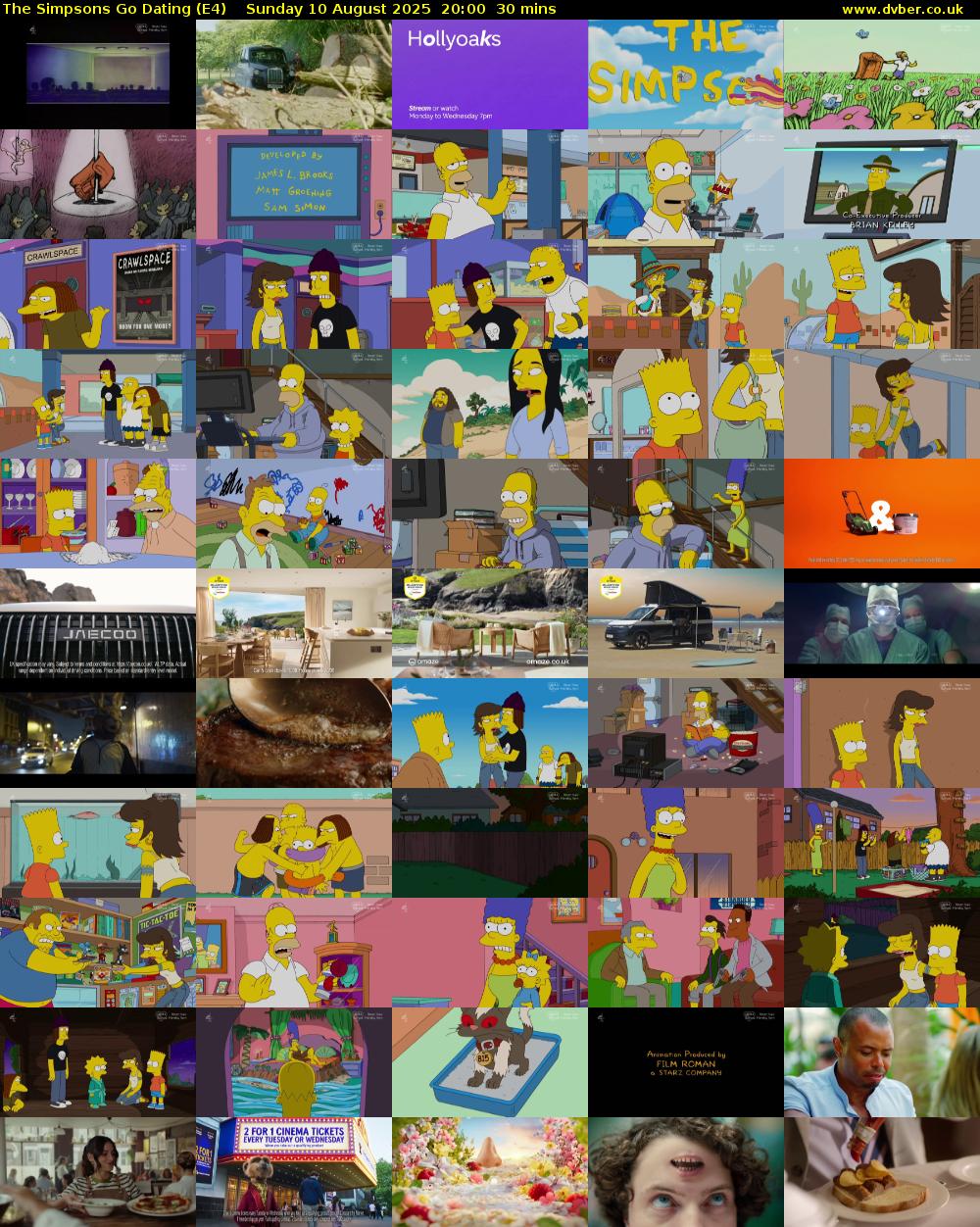 The Simpsons Go Dating (E4) Sunday 10 August 2025 20:00 - 20:30