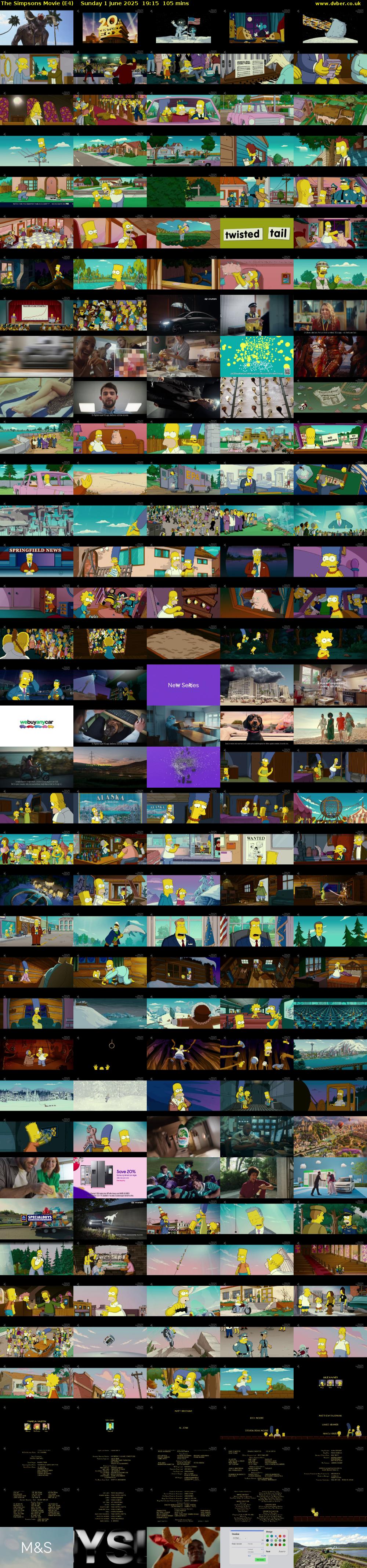 The Simpsons Movie (E4) Sunday 1 June 2025 19:15 - 21:00