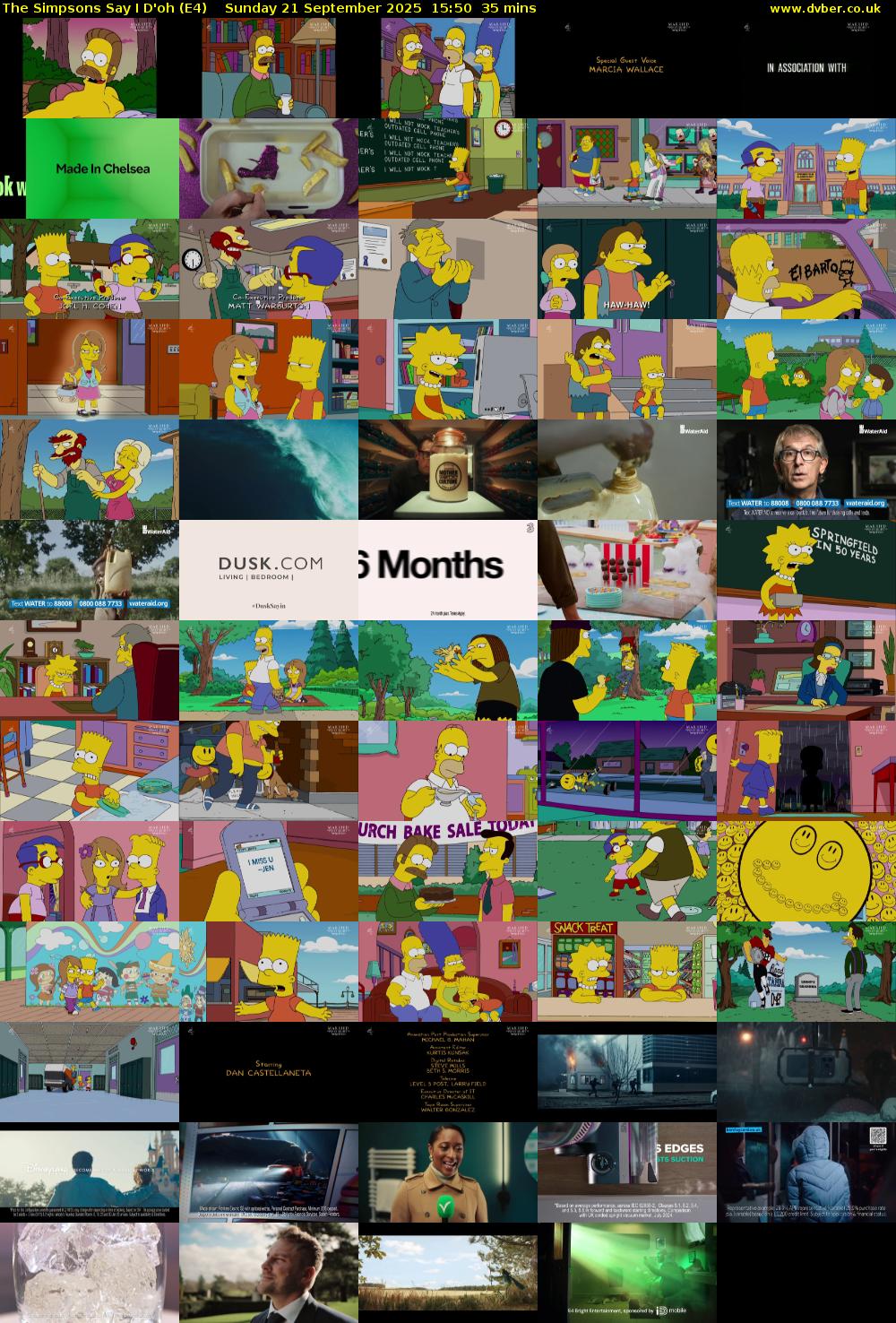 The Simpsons Say I D'oh (E4) Sunday 21 September 2025 15:50 - 16:25