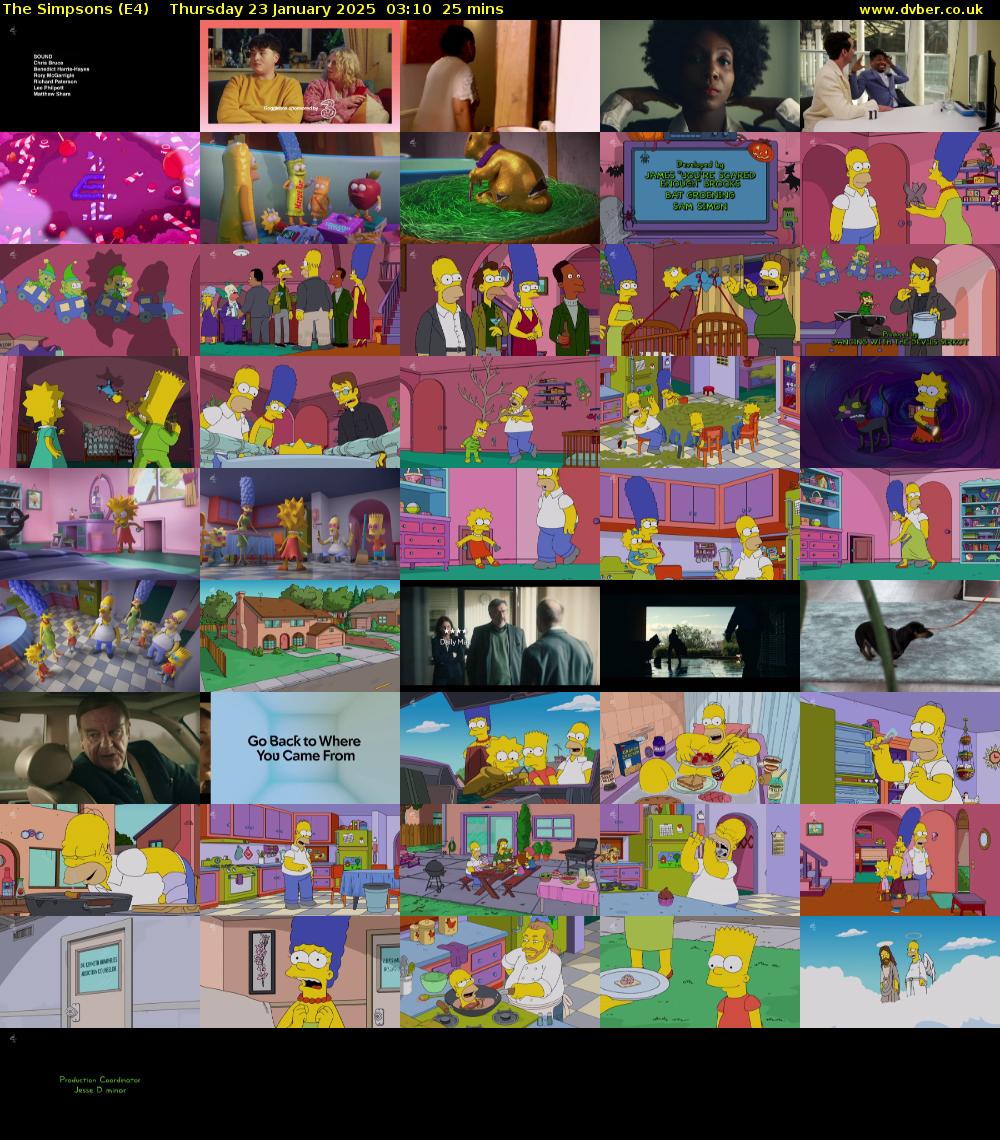 The Simpsons (E4) Thursday 23 January 2025 03:10 - 03:35