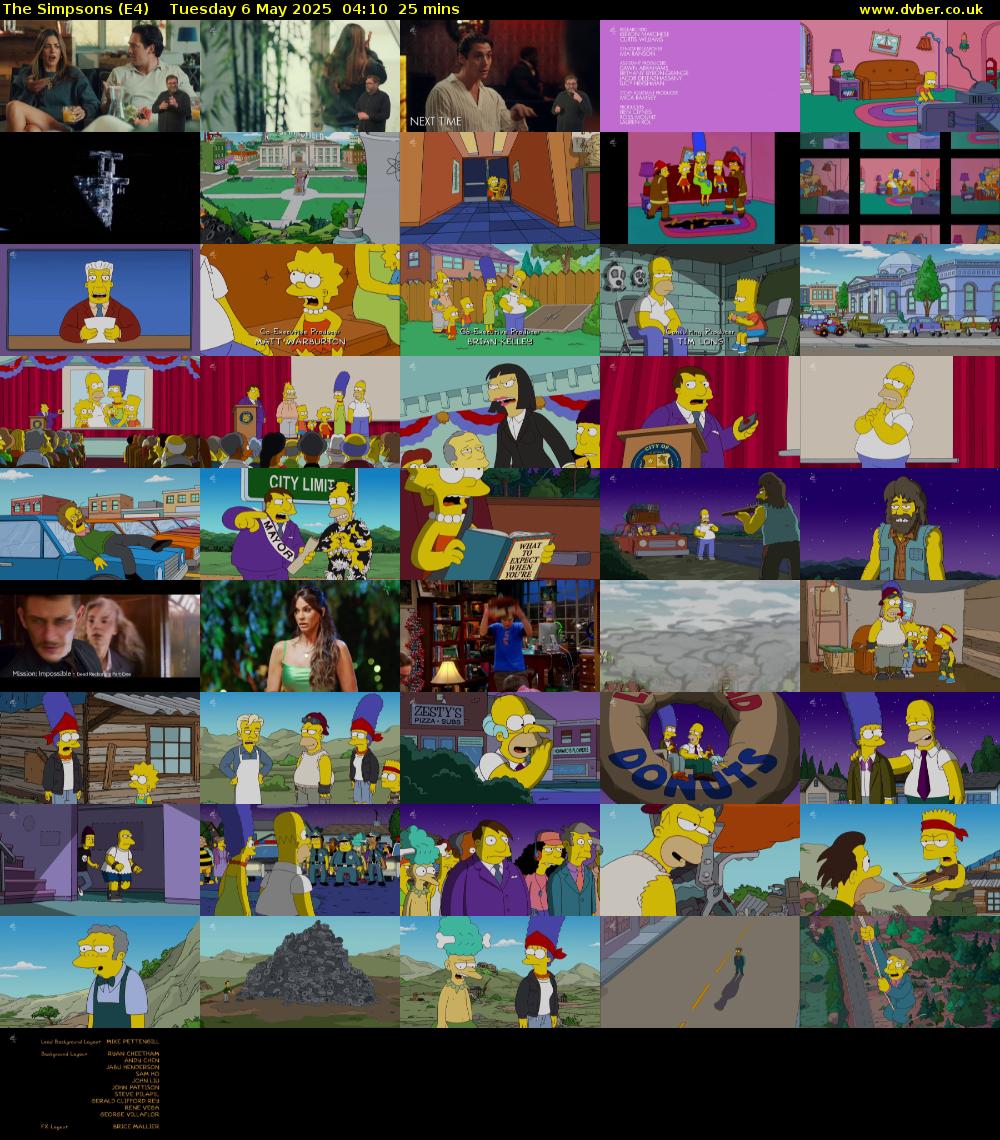 The Simpsons (E4) Tuesday 6 May 2025 04:10 - 04:35