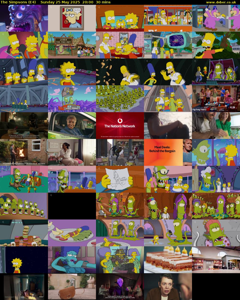 The Simpsons (E4) Sunday 25 May 2025 20:00 - 20:30
