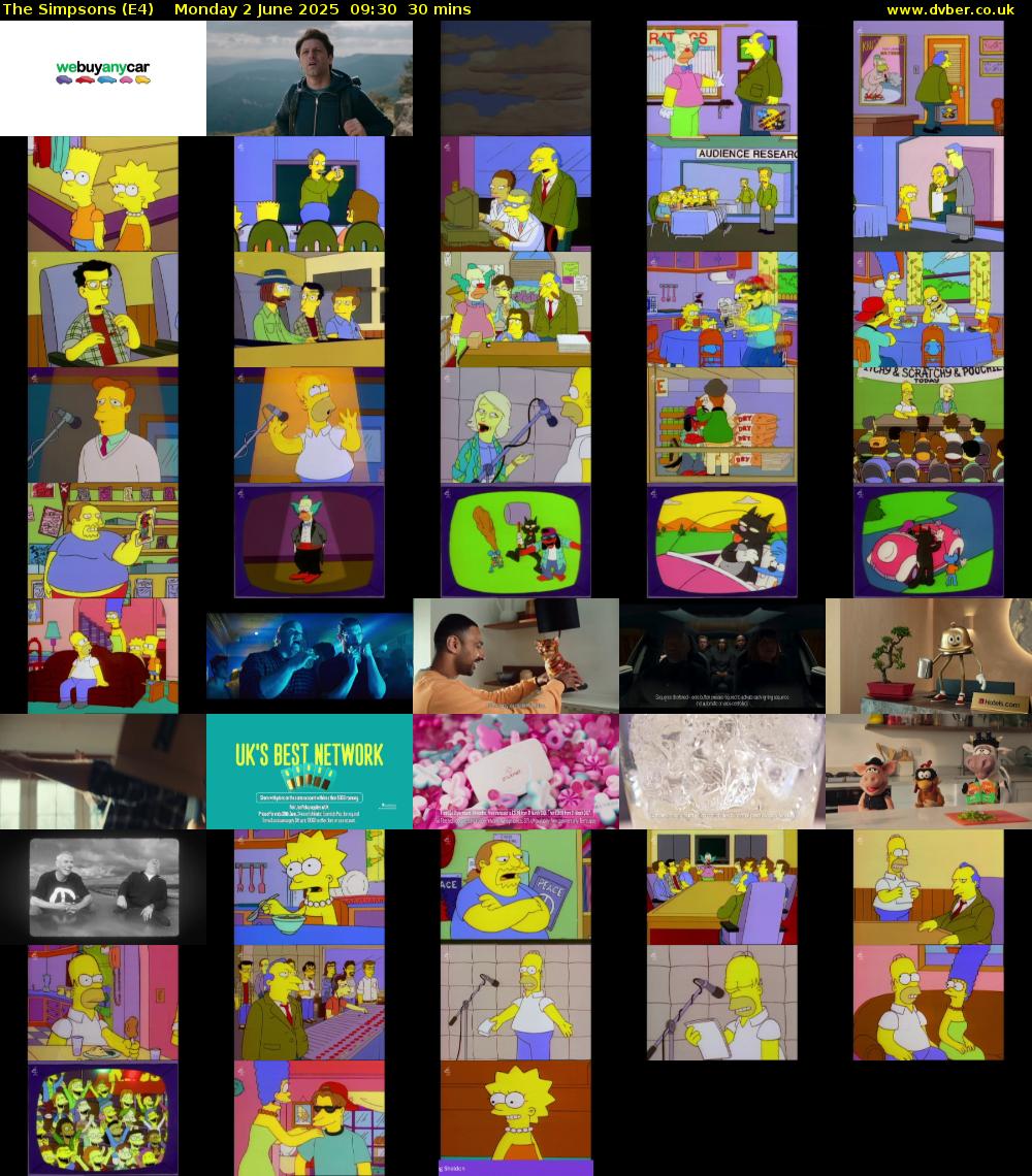 The Simpsons (E4) Monday 2 June 2025 09:30 - 10:00