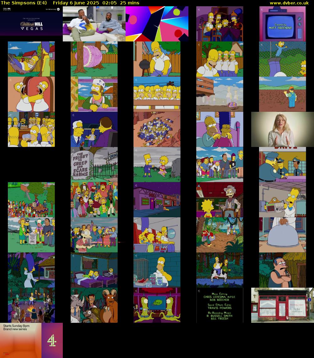 The Simpsons (E4) Friday 6 June 2025 02:05 - 02:30