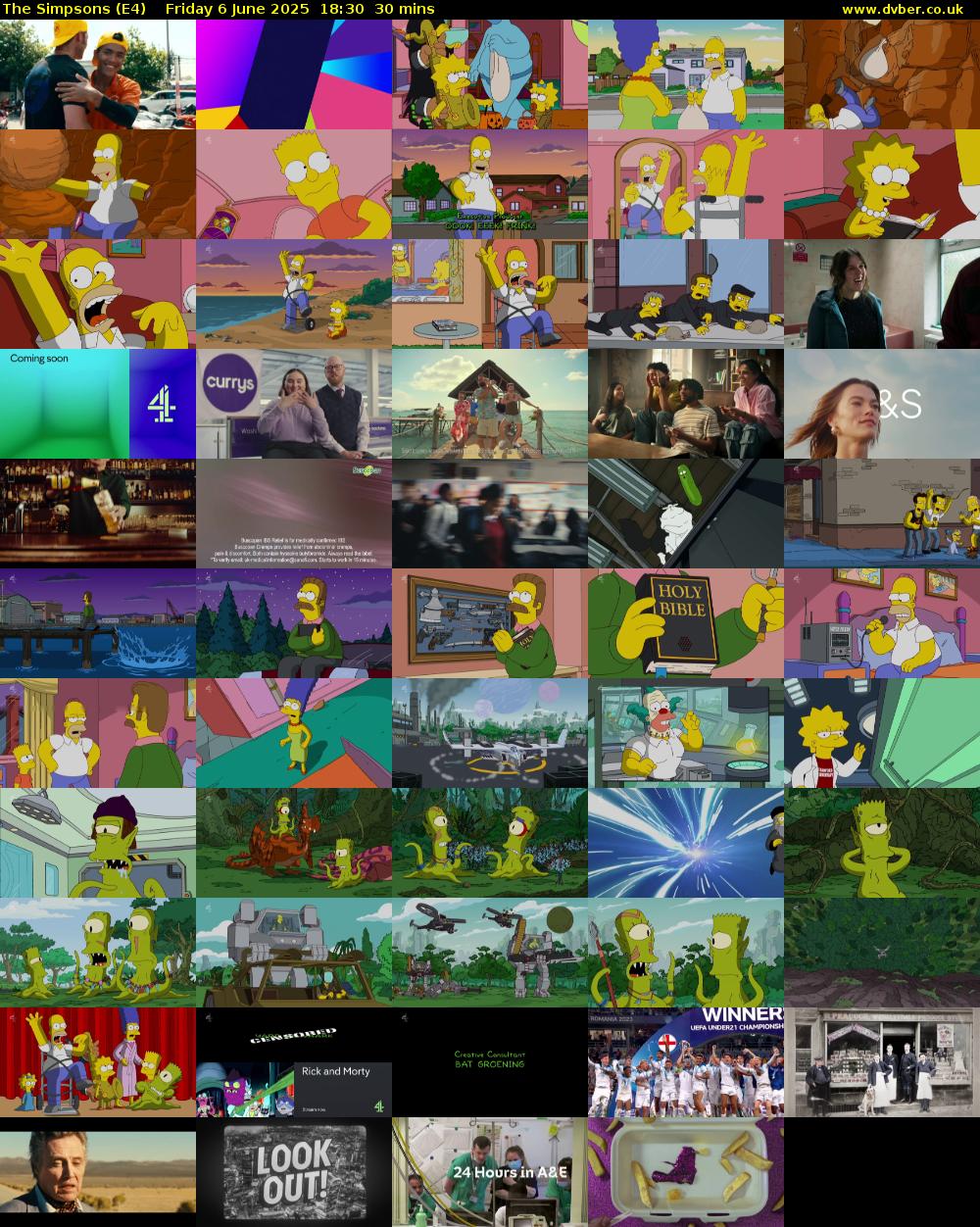 The Simpsons (E4) Friday 6 June 2025 18:30 - 19:00