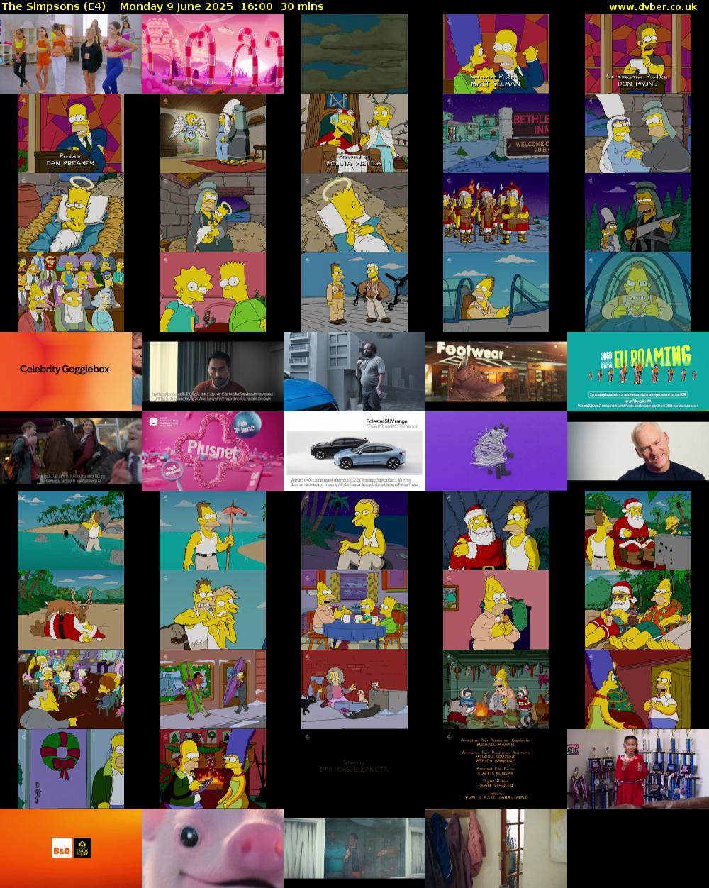 The Simpsons (E4) Monday 9 June 2025 16:00 - 16:30