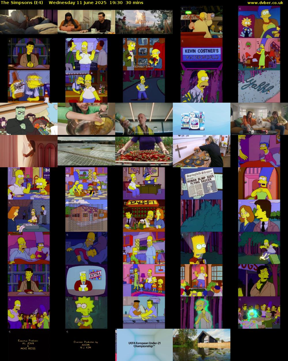 The Simpsons (E4) Wednesday 11 June 2025 19:30 - 20:00