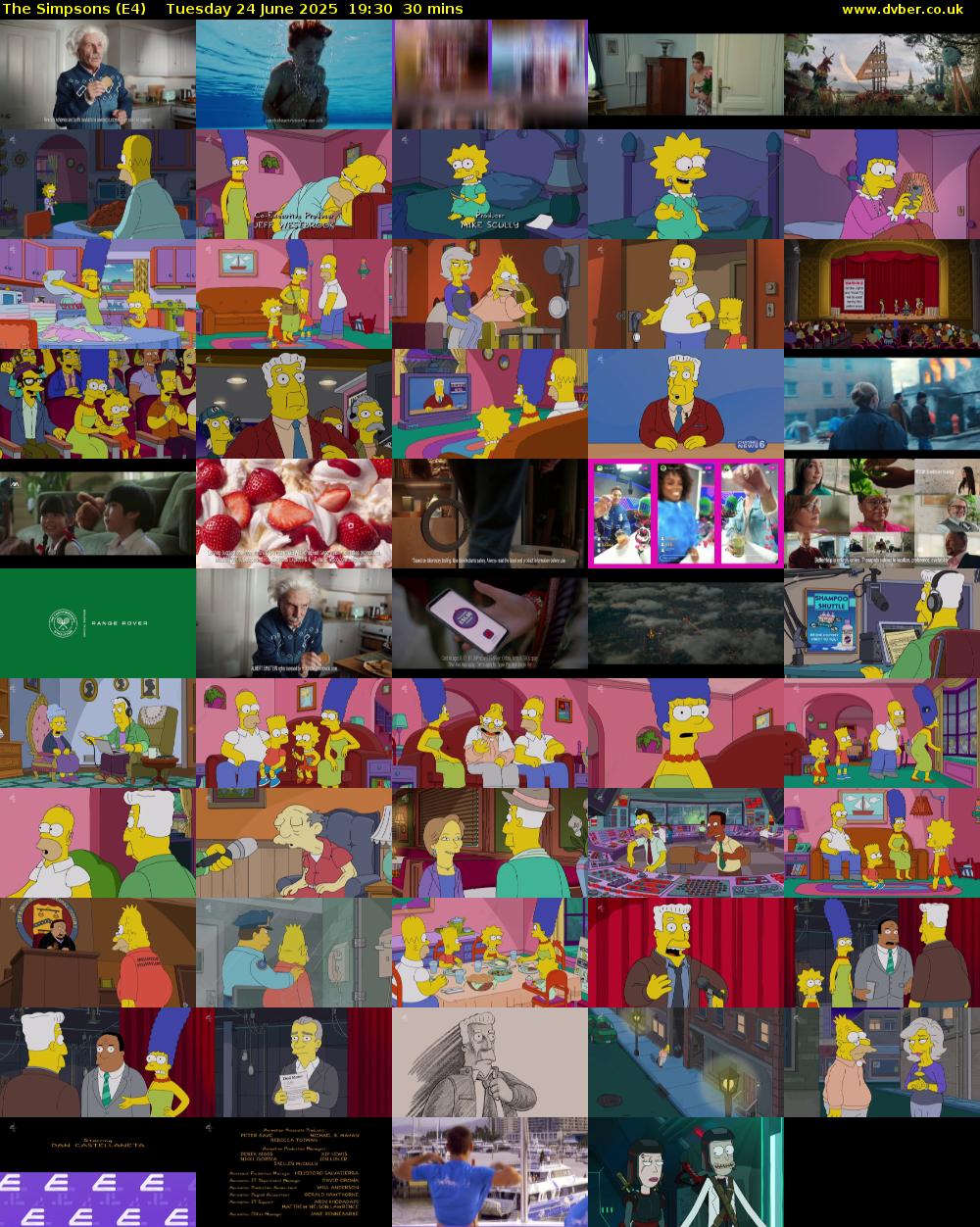 The Simpsons (E4) Tuesday 24 June 2025 19:30 - 20:00