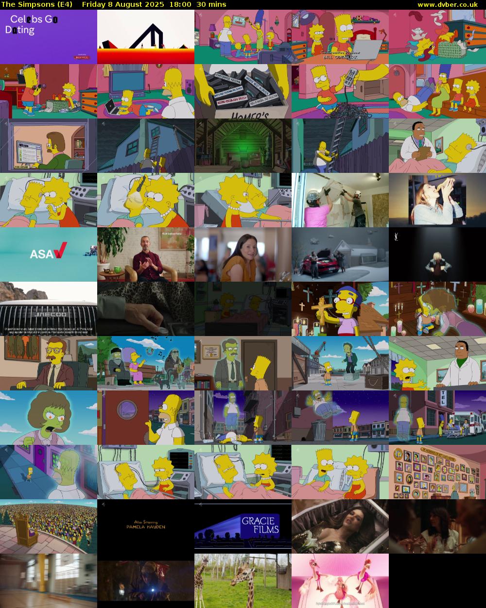 The Simpsons (E4) Friday 8 August 2025 18:00 - 18:30
