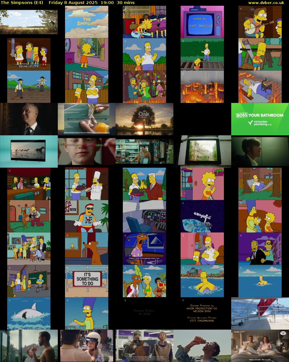 The Simpsons (E4) Friday 8 August 2025 19:00 - 19:30