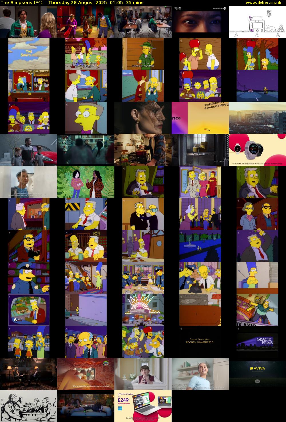 The Simpsons (E4) Thursday 28 August 2025 01:05 - 01:40