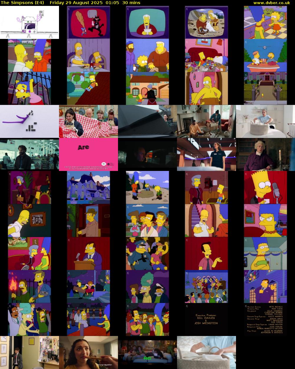 The Simpsons (E4) Friday 29 August 2025 01:05 - 01:35