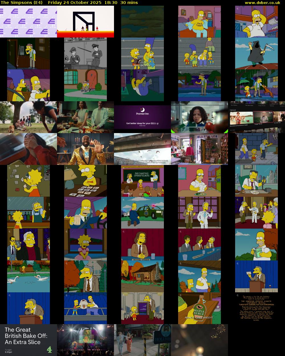 The Simpsons (E4) Friday 24 October 2025 18:30 - 19:00