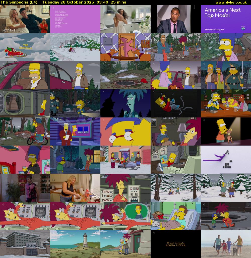 The Simpsons (E4) Tuesday 28 October 2025 03:40 - 04:05
