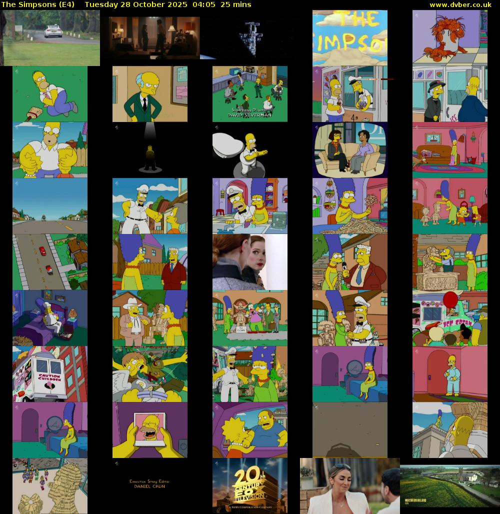 The Simpsons (E4) Tuesday 28 October 2025 04:05 - 04:30