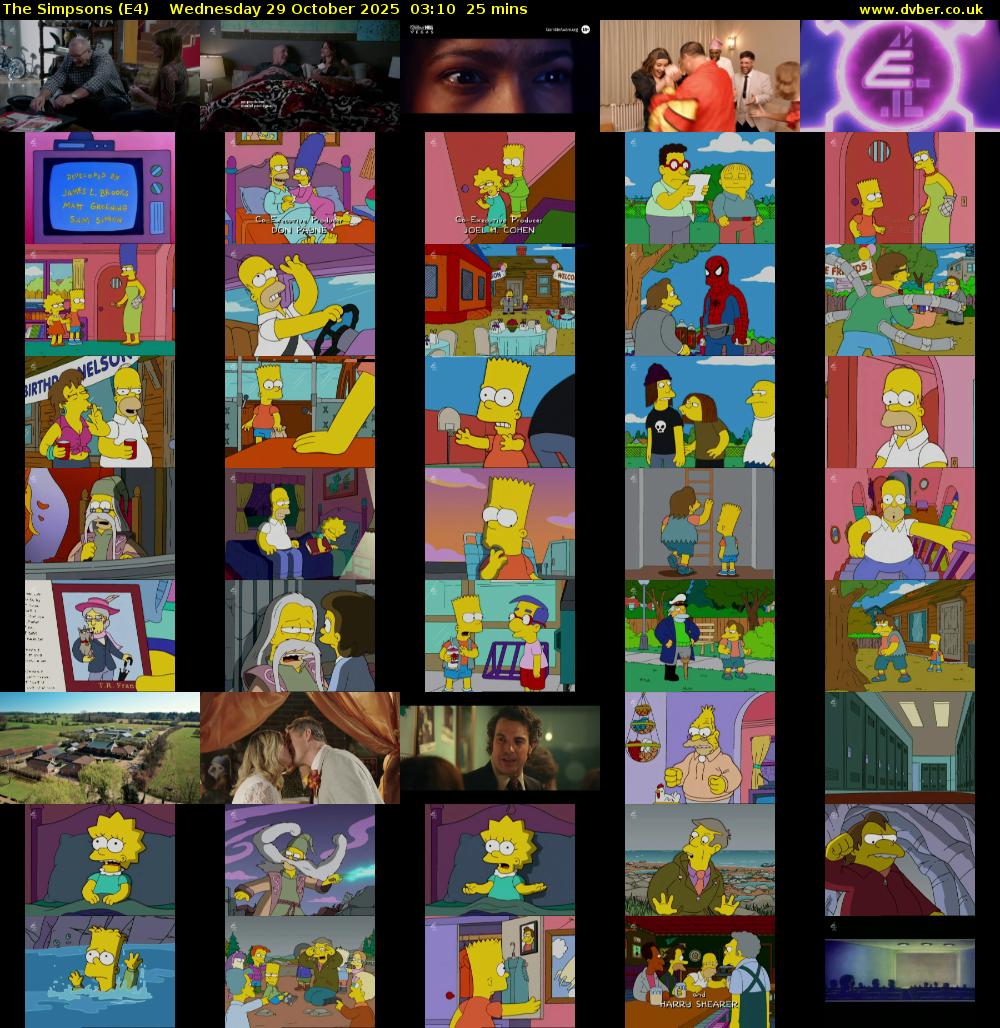 The Simpsons (E4) Wednesday 29 October 2025 03:10 - 03:35
