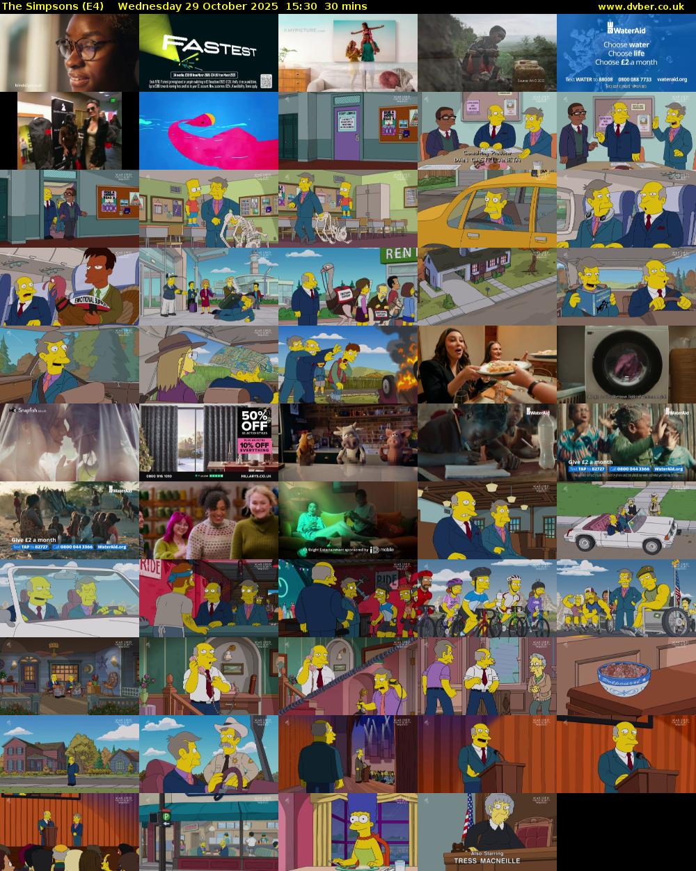 The Simpsons (E4) Wednesday 29 October 2025 15:30 - 16:00