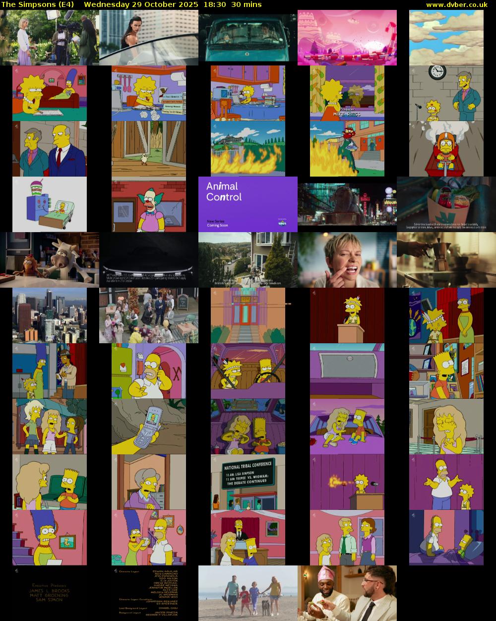 The Simpsons (E4) Wednesday 29 October 2025 18:30 - 19:00