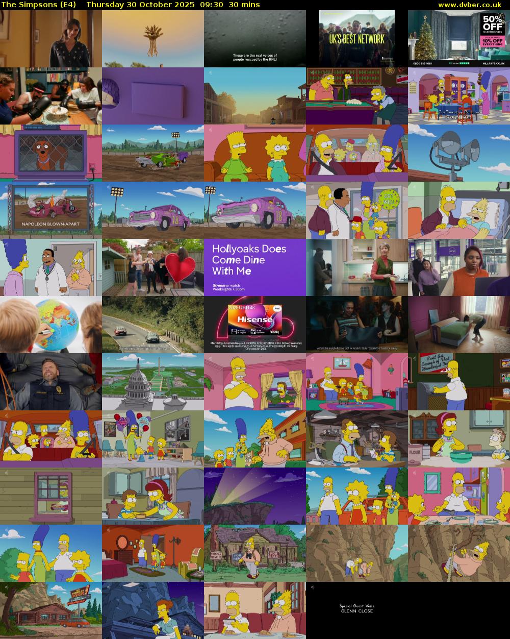 The Simpsons (E4) Thursday 30 October 2025 09:30 - 10:00