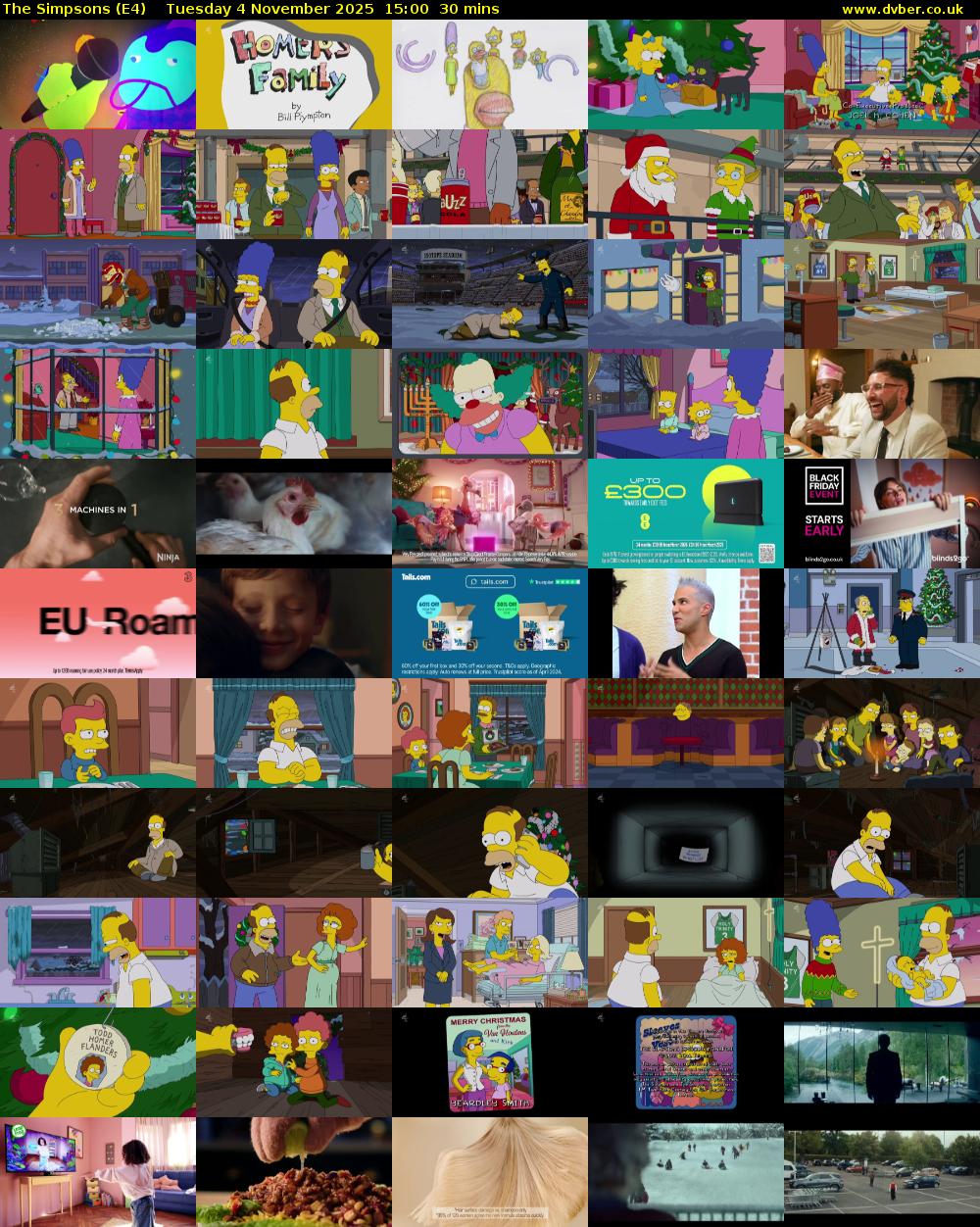 The Simpsons (E4) Tuesday 4 November 2025 15:00 - 15:30