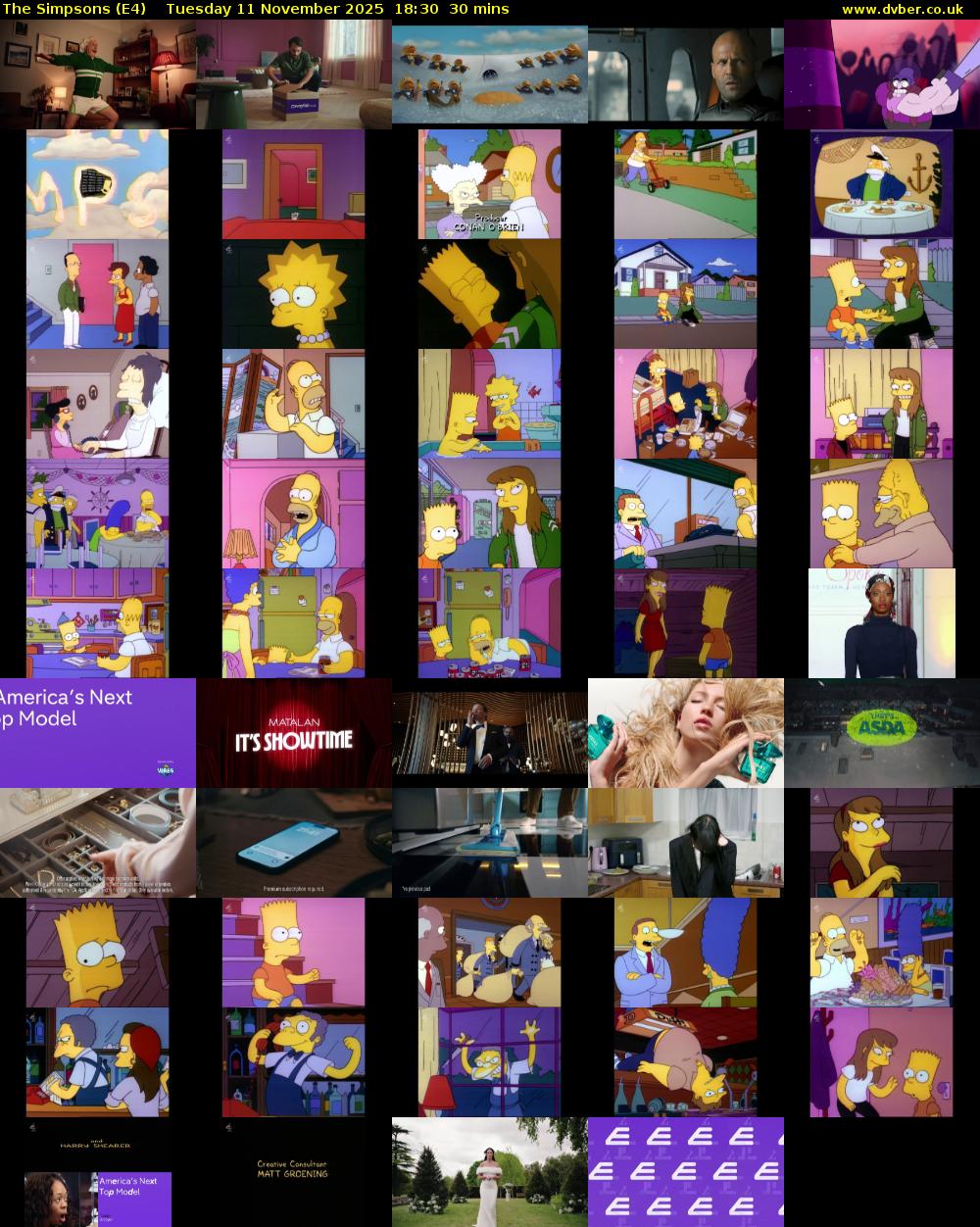 The Simpsons (E4) Tuesday 11 November 2025 18:30 - 19:00