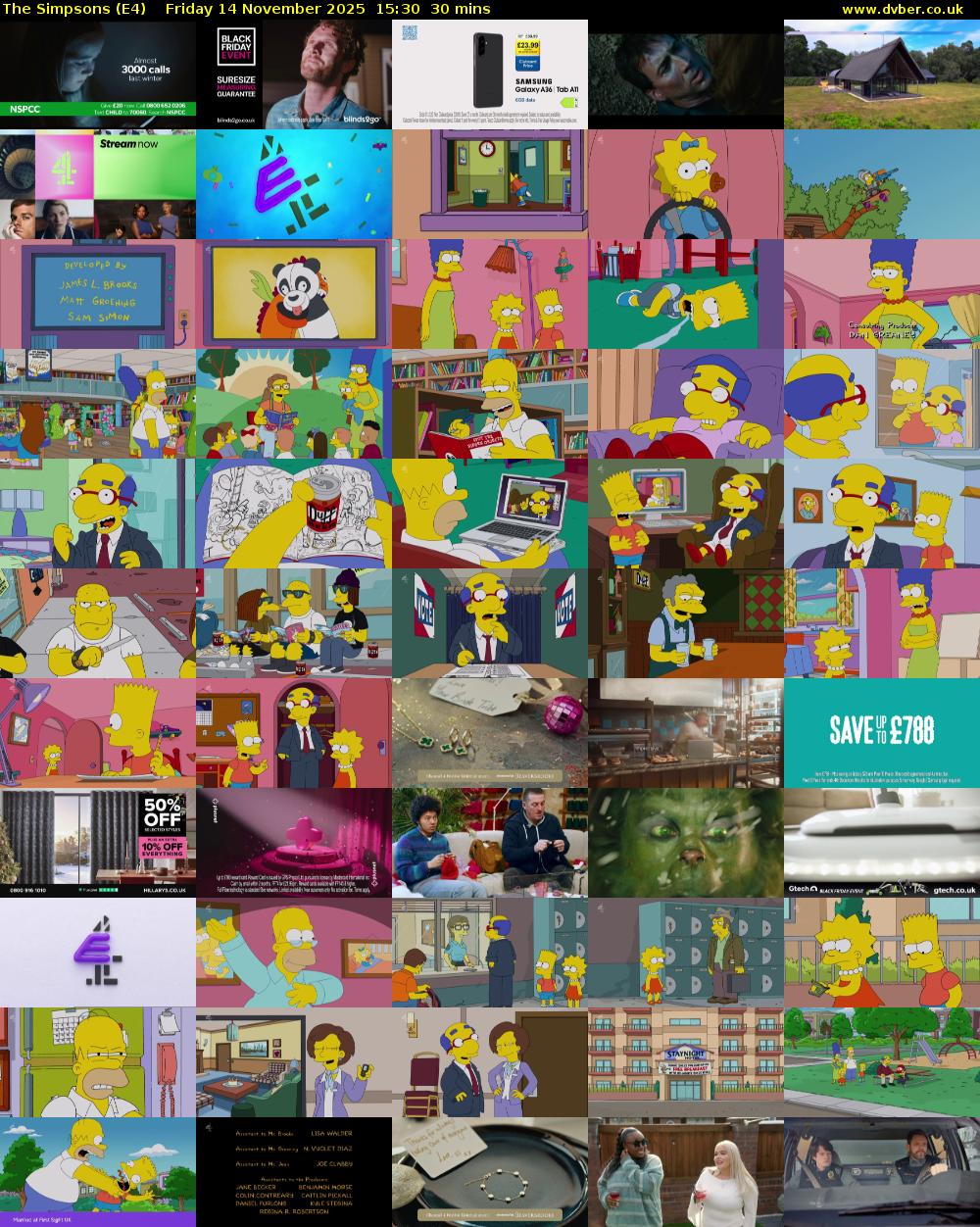 The Simpsons (E4) Friday 14 November 2025 15:30 - 16:00