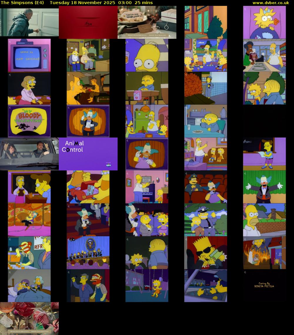 The Simpsons (E4) Tuesday 18 November 2025 03:00 - 03:25