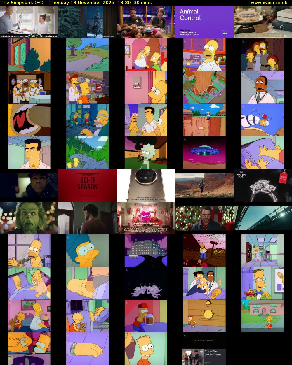 The Simpsons (E4) Tuesday 18 November 2025 18:30 - 19:00