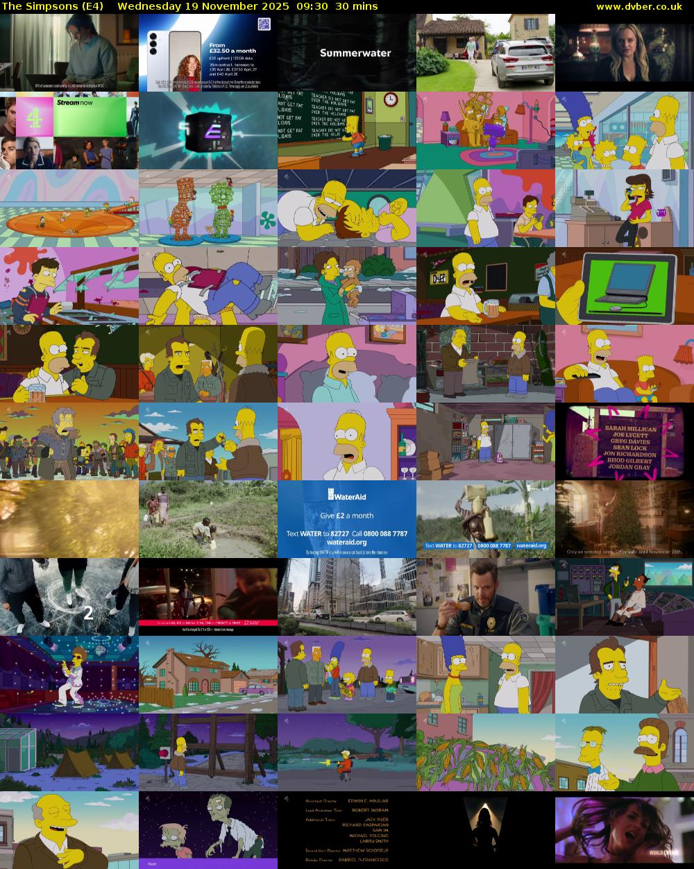 The Simpsons (E4) Wednesday 19 November 2025 09:30 - 10:00