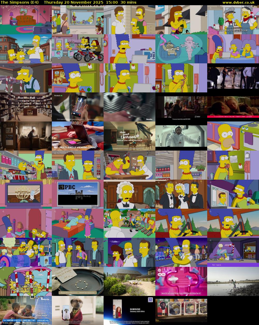 The Simpsons (E4) Thursday 20 November 2025 15:00 - 15:30