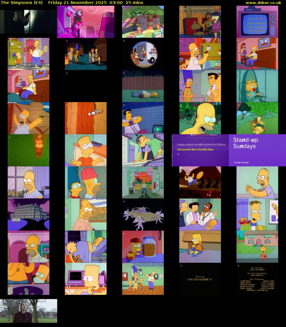 The Simpsons (E4) Friday 21 November 2025 03:00 - 03:25