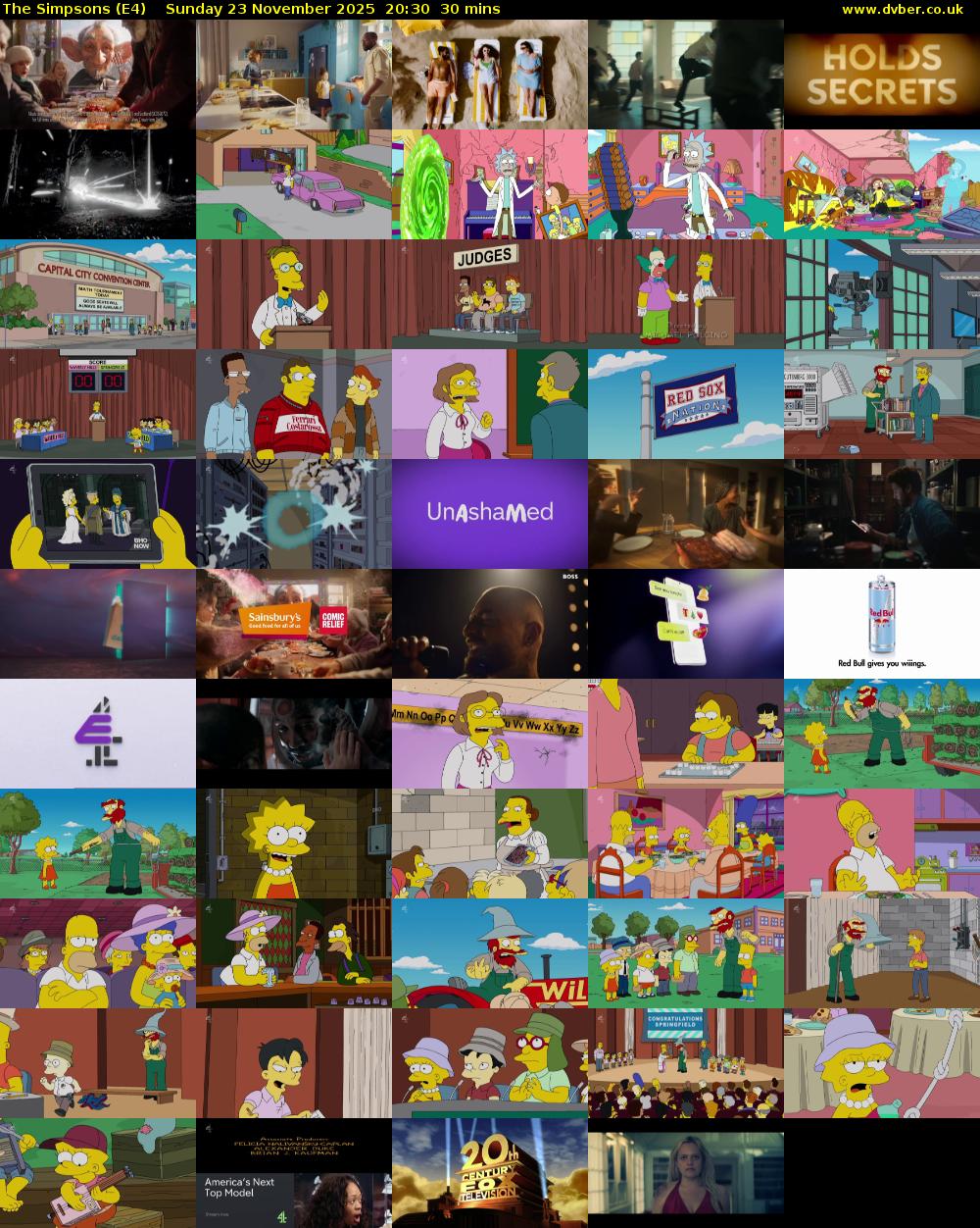 The Simpsons (E4) Sunday 23 November 2025 20:30 - 21:00