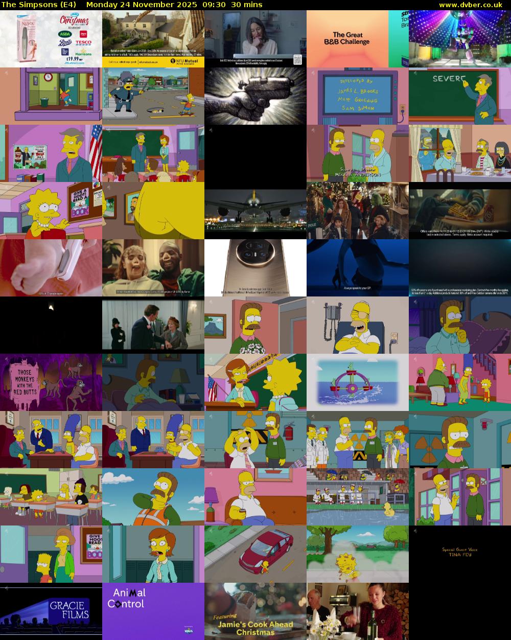 The Simpsons (E4) Monday 24 November 2025 09:30 - 10:00
