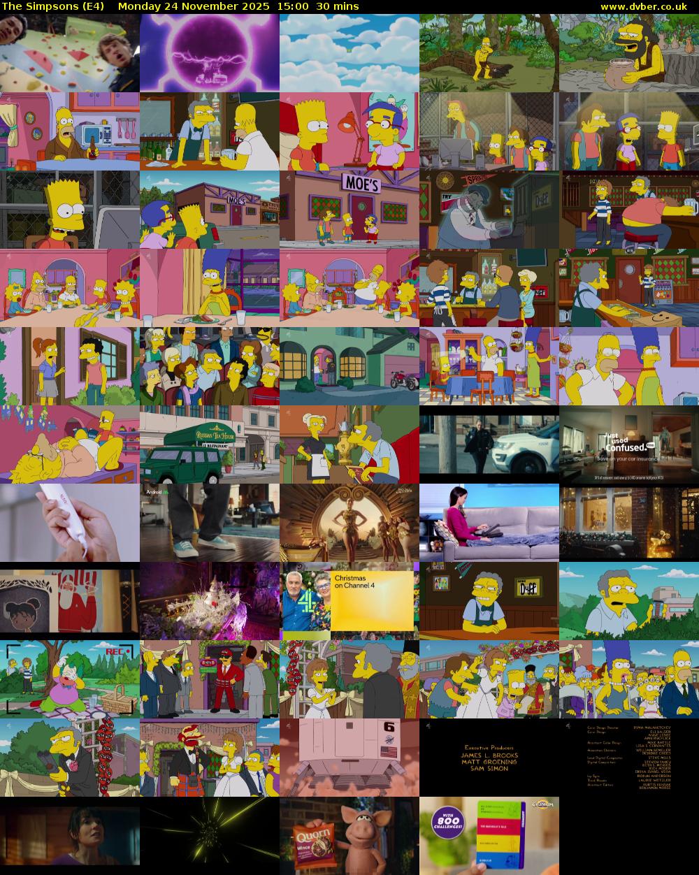 The Simpsons (E4) Monday 24 November 2025 15:00 - 15:30