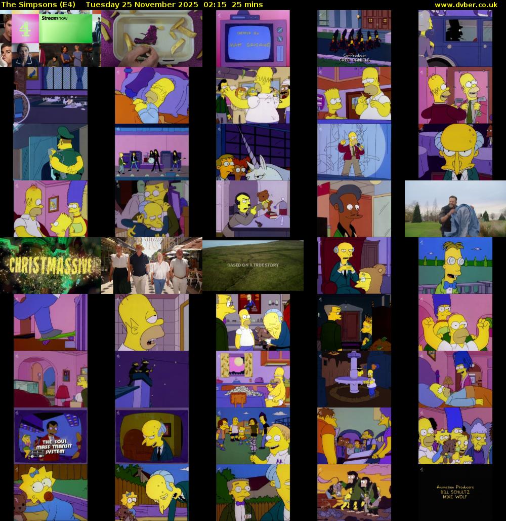 The Simpsons (E4) Tuesday 25 November 2025 02:15 - 02:40