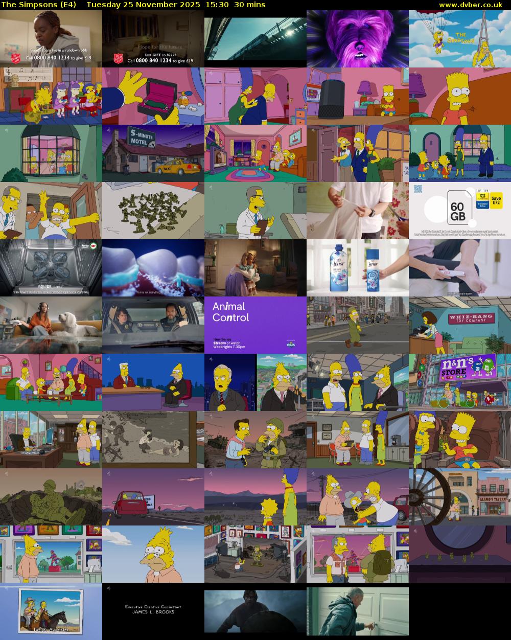 The Simpsons (E4) Tuesday 25 November 2025 15:30 - 16:00