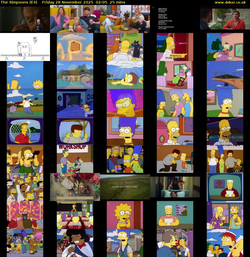 The Simpsons (E4) Friday 28 November 2025 02:05 - 02:30