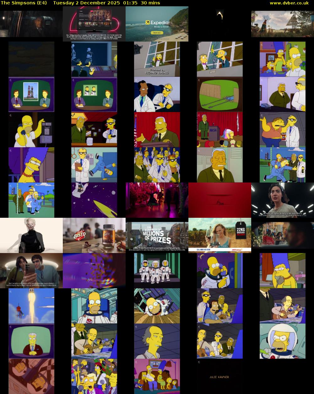 The Simpsons (E4) Tuesday 2 December 2025 01:35 - 02:05
