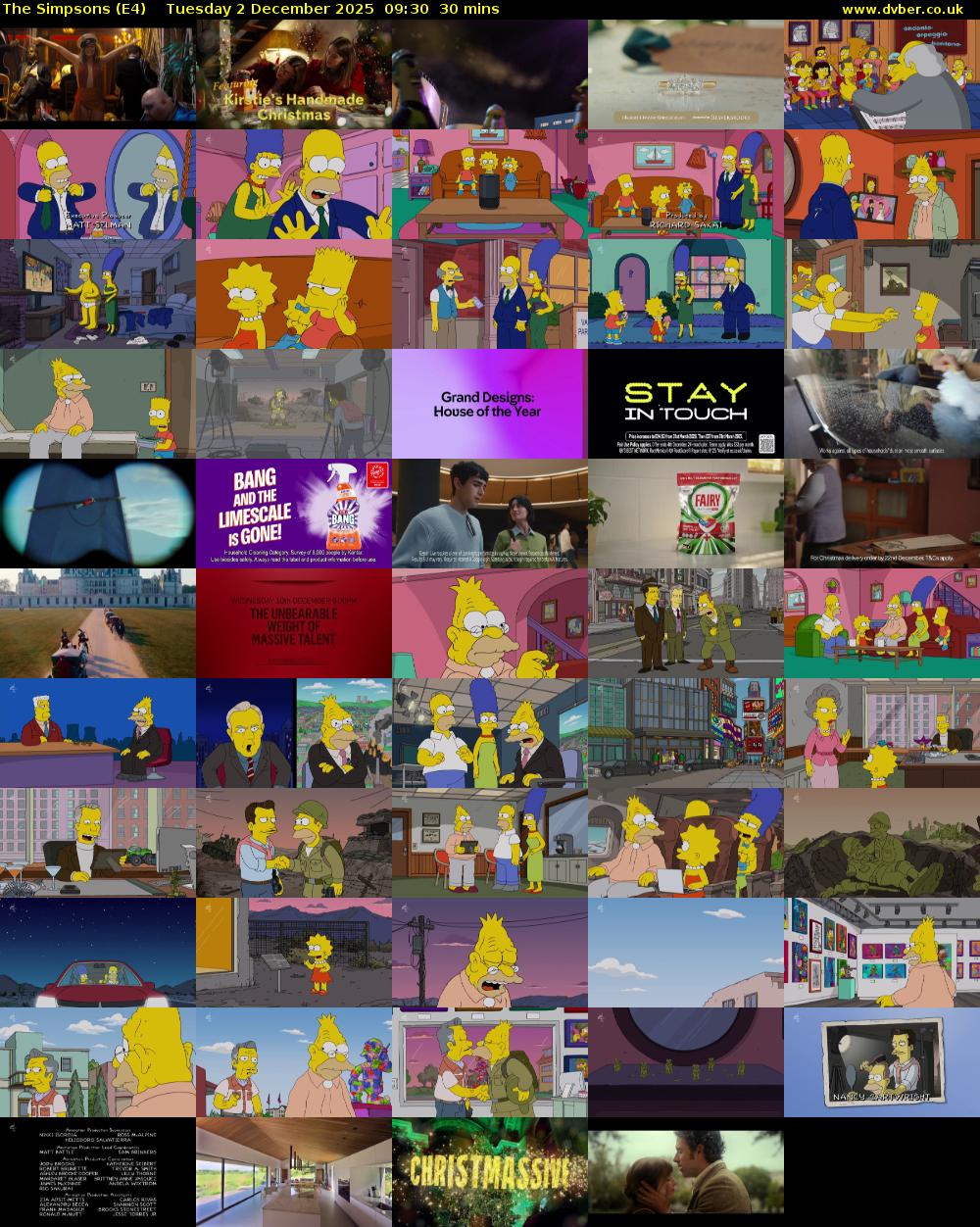The Simpsons (E4) Tuesday 2 December 2025 09:30 - 10:00