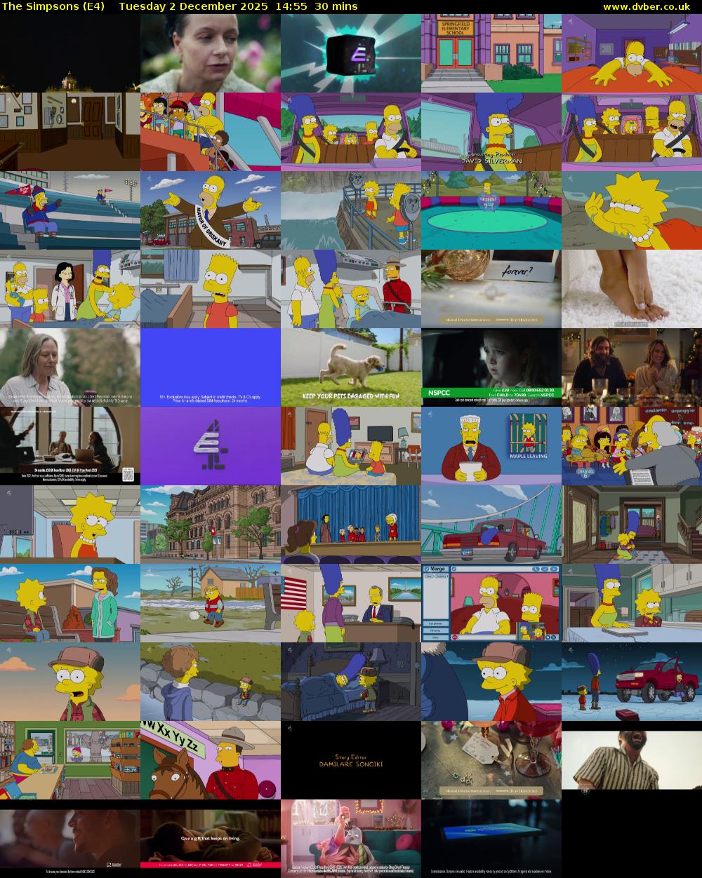 The Simpsons (E4) Tuesday 2 December 2025 14:55 - 15:25