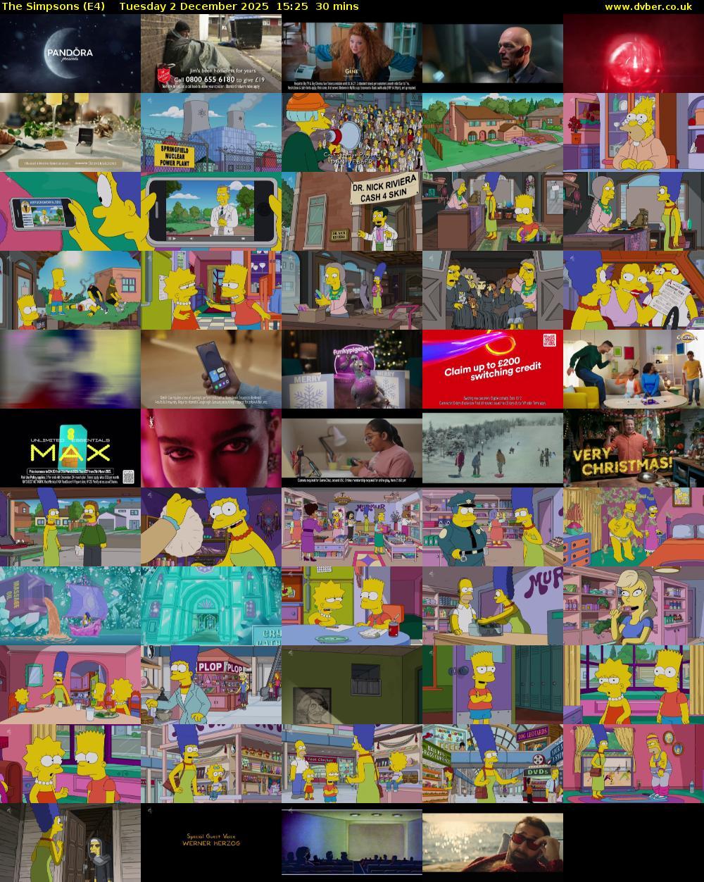 The Simpsons (E4) Tuesday 2 December 2025 15:25 - 15:55