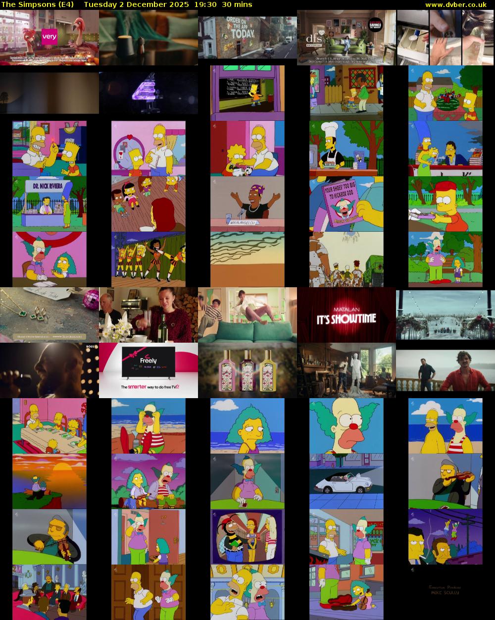 The Simpsons (E4) Tuesday 2 December 2025 19:30 - 20:00