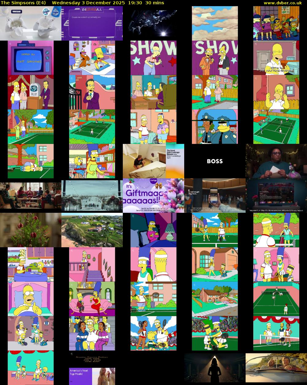 The Simpsons (E4) Wednesday 3 December 2025 19:30 - 20:00