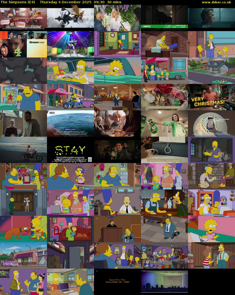 The Simpsons (E4) Thursday 4 December 2025 09:30 - 10:00