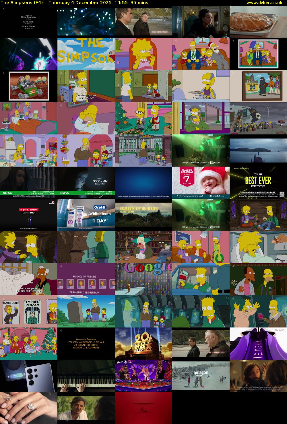 The Simpsons (E4) Thursday 4 December 2025 14:55 - 15:30