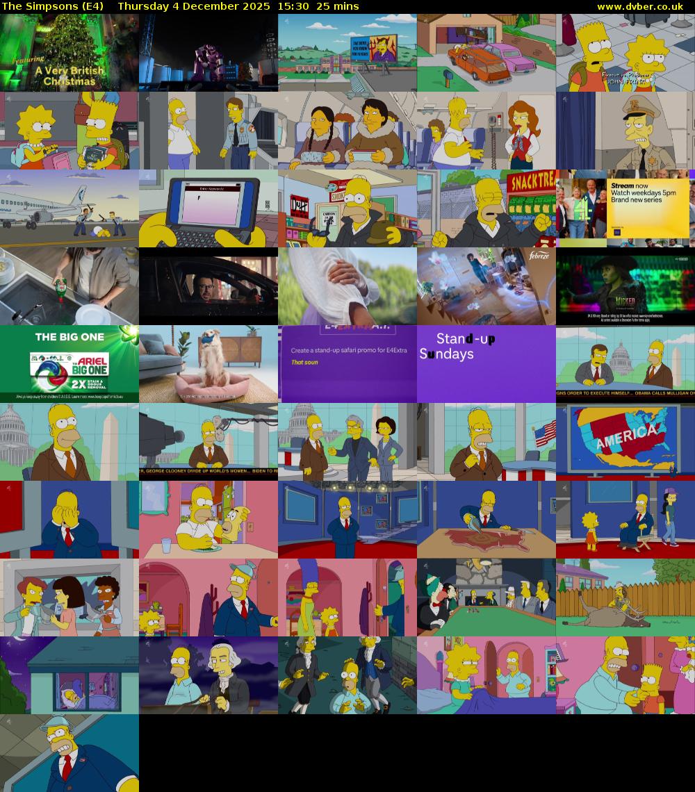 The Simpsons (E4) Thursday 4 December 2025 15:30 - 15:55
