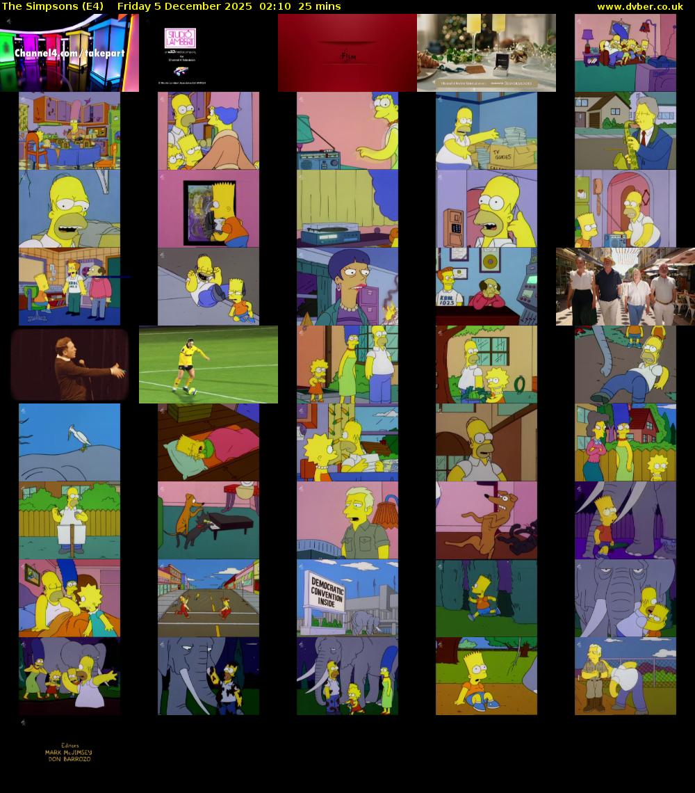 The Simpsons (E4) Friday 5 December 2025 02:10 - 02:35
